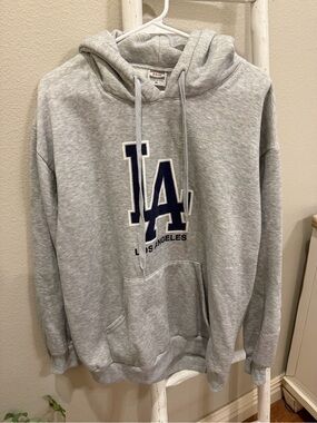 Los Angeles LA Men's Gray Hoodie Sweatshirt vintage